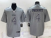 Men's Dallas Cowboys #4 Dak Prescott LOGO Grey Atmosphere Fashion 2022 Vapor Untouchable Stitched Nike Limited Jersey,baseball caps,new era cap wholesale,wholesale hats